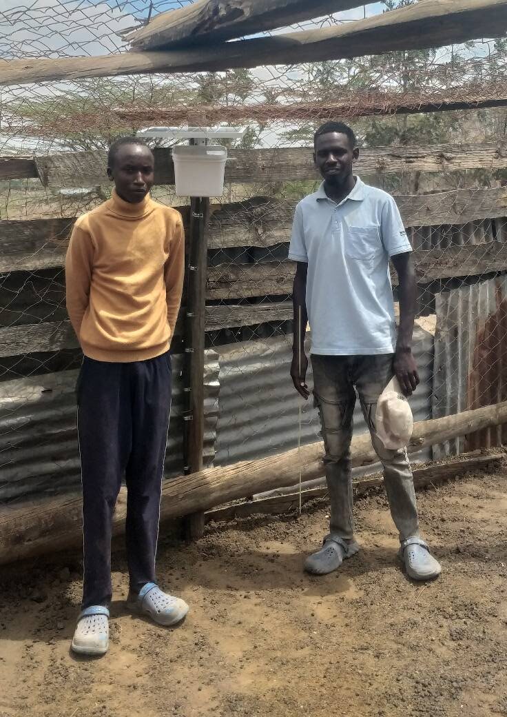 Emmanuel Kasidimo and neighbour Benjamin