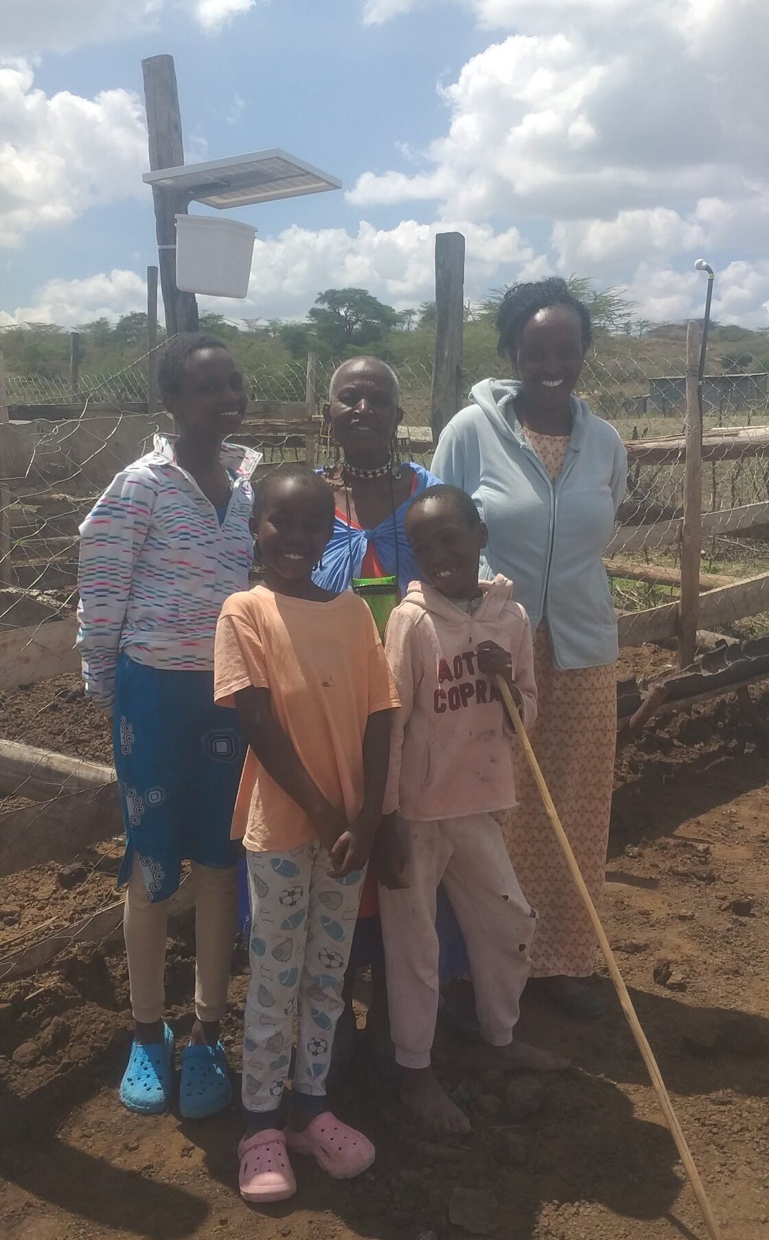 Gabriel Larmoi his granny and family
