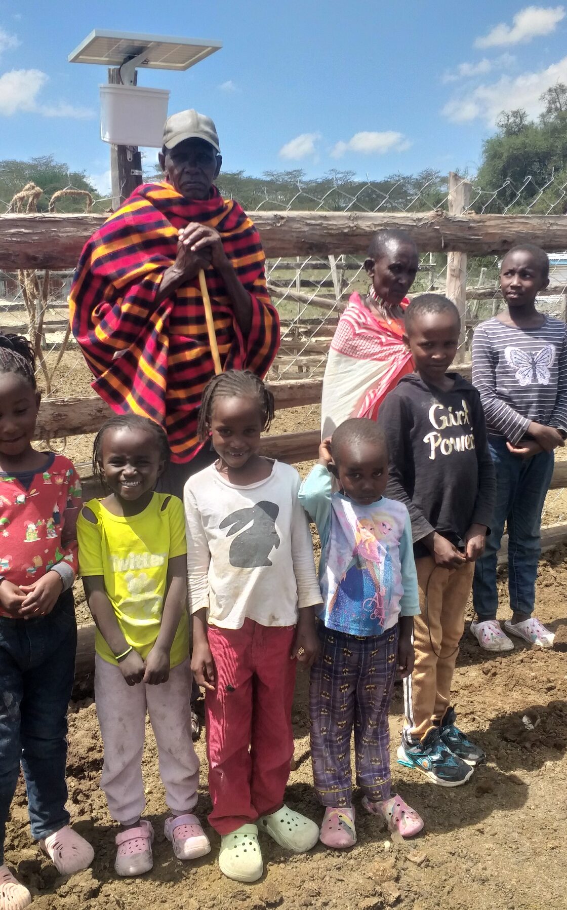 Grandpa Ole Nkakas family - Light for Life lion lights